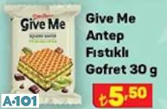 GİVE ME ANTEP FISTIKLI GOFRET 30 G